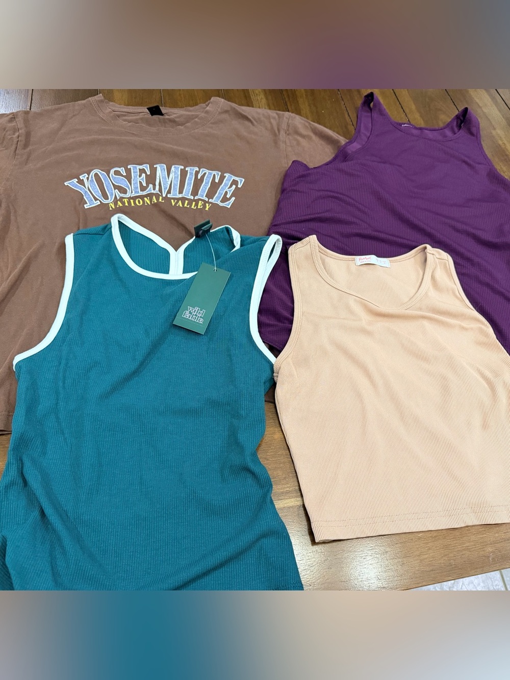 Women Summer Basics Bundle Mixed Brands Wild Fable Ribbed Tanks Yosemite Size S